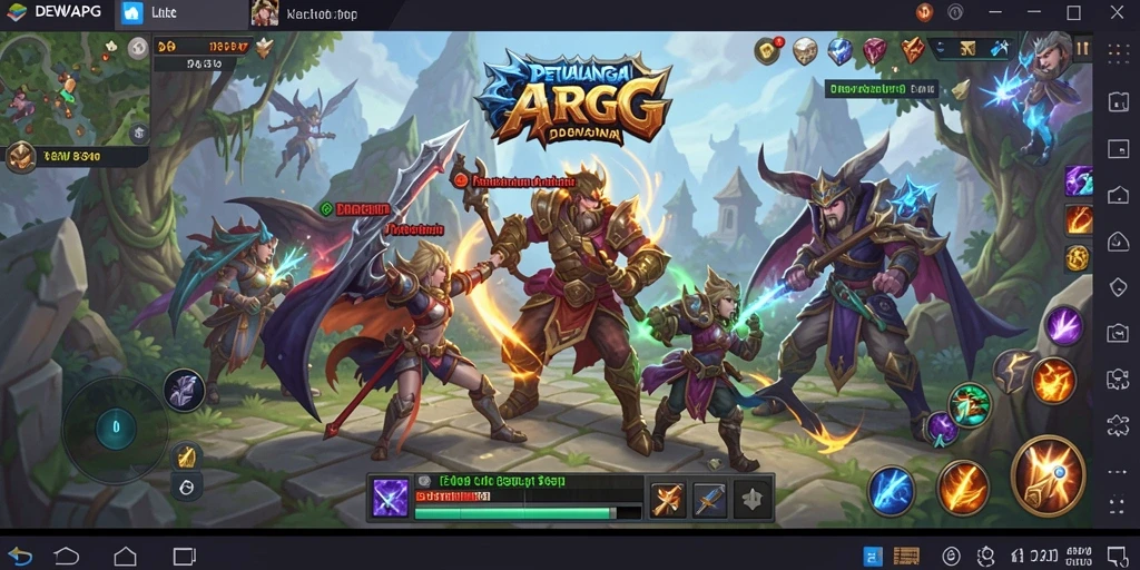 Tampilan gameplay seru di DEWAPG dengan aksi ARPG yang mendebarkan.