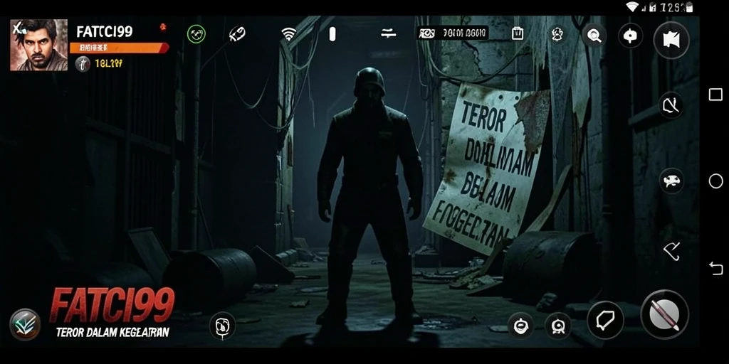 Gameplay FATCI99 menunjukkan momen mencekam saat menjelajahi lingkungan angker.