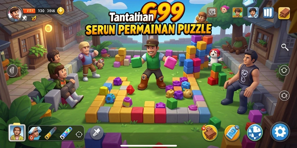 Tampilan gameplay GG99 dengan berbagai tantangan Puzzle.