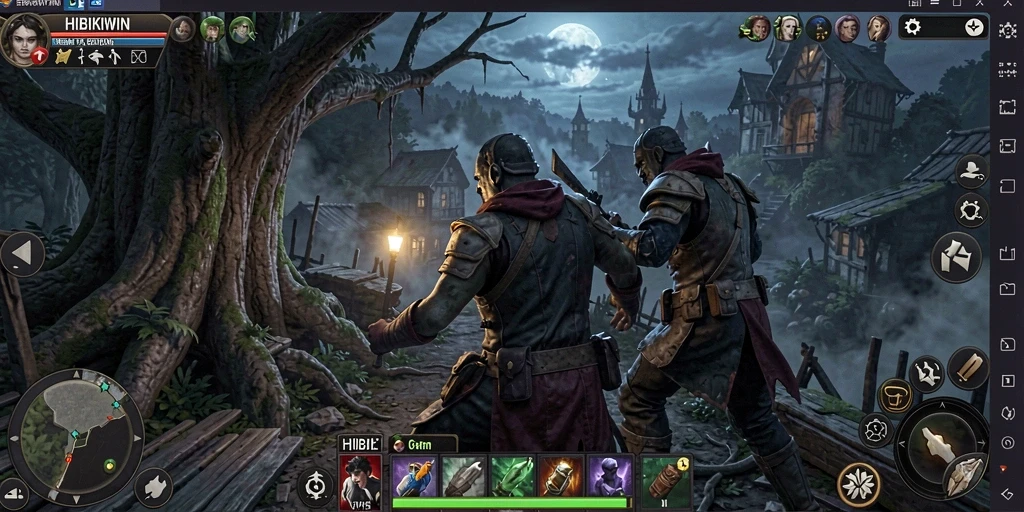 Tampilan gameplay HIBIKIWIN yang menyeramkan dan penuh ketegangan.