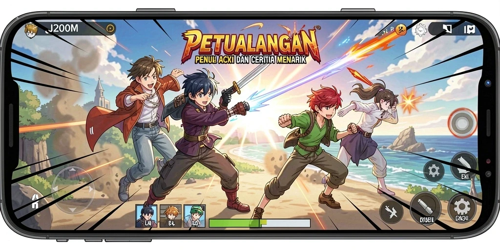 Gameplay seru dengan grafik anime yang memukau.