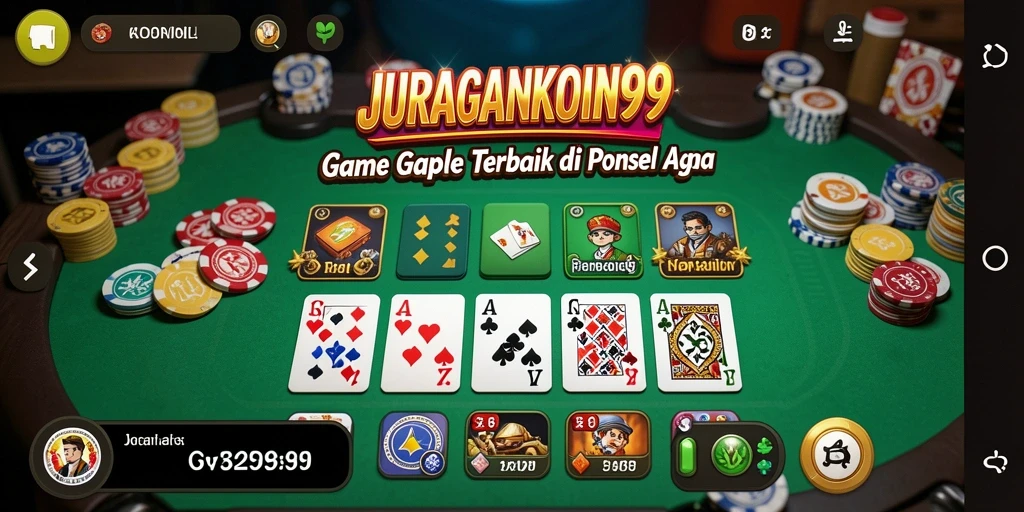 Tangkapan layar gameplay Gaple di JURAGANKOIN99.