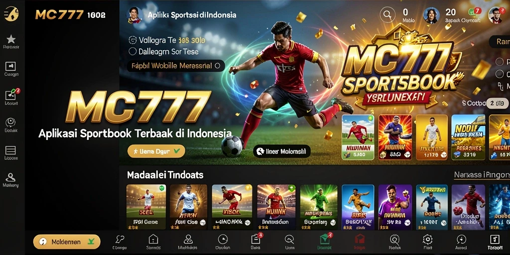 Tampilan antarmuka pengguna MC777 saat bermain taruhan.