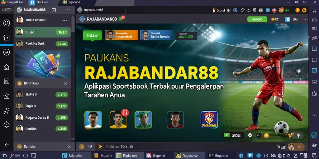 Tangkapan layar utama RAJABANDAR88 menampilkan berbagai opsi taruhan Sportsbook.