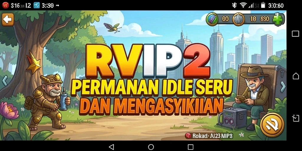 Tampilan gameplay <strong>RVIP2</strong> dengan karakter yang sedang beraksi.