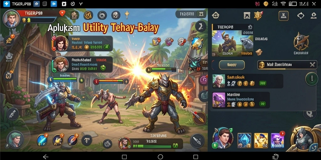 Screenshot utama TIGERJP88 menunjukkan antarmuka aplikasi Utility yang bersih dan fungsional.