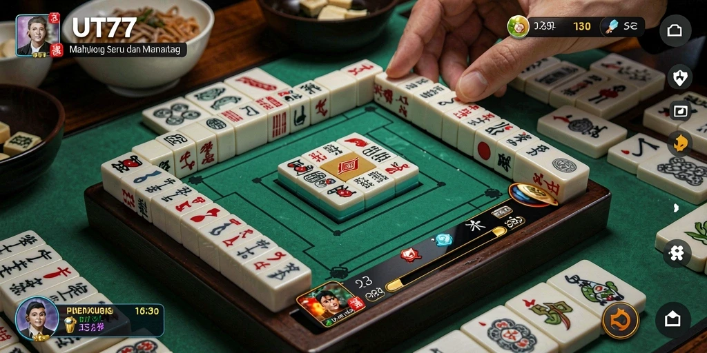 Tampilan gameplay Mahjong di UT77 yang menarik dan seru.