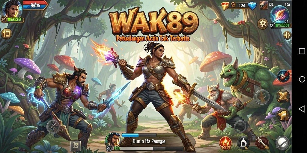 Tampilan menakjubkan dari gameplay ARPG yang dinamis di WAK89.